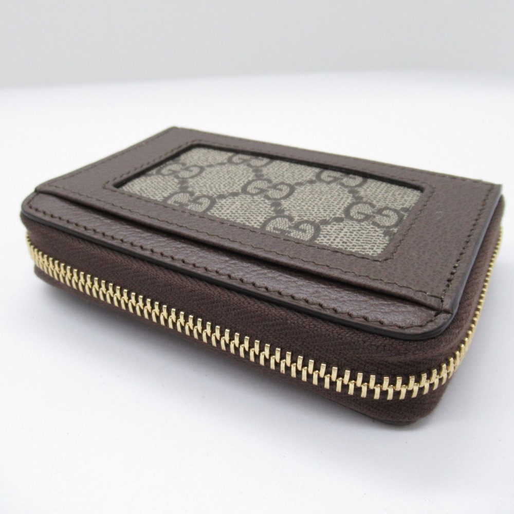 Gucci Coin Case Wallet GG Supreme Brown Beige Ebene - Picture 6 of 6